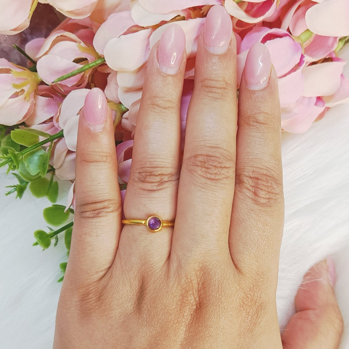 Amethyst ring in 925 sterling silver – Gemsara