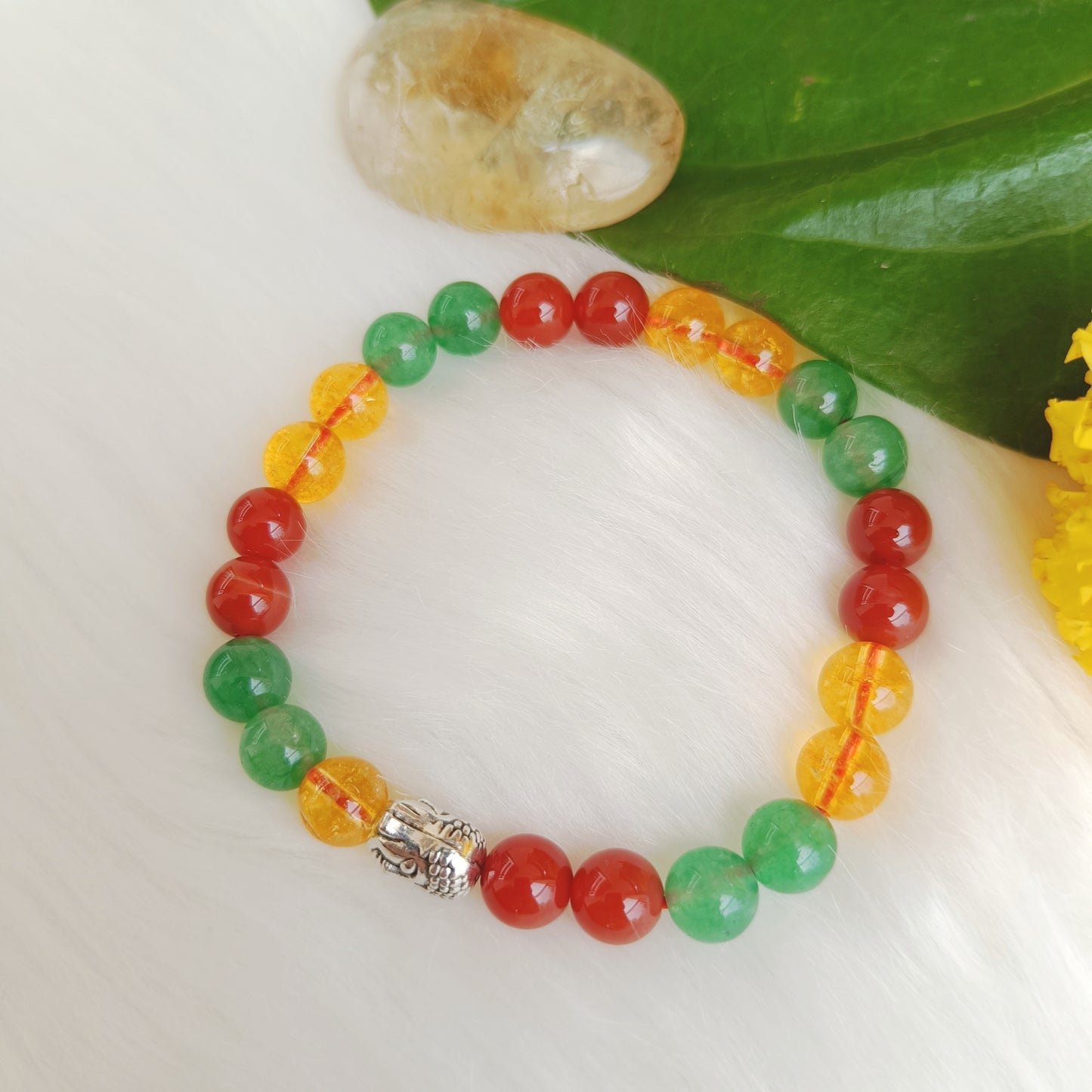 Action & Success Bracelet (Green Aventurine, Citrine & Carnelian Mixel)