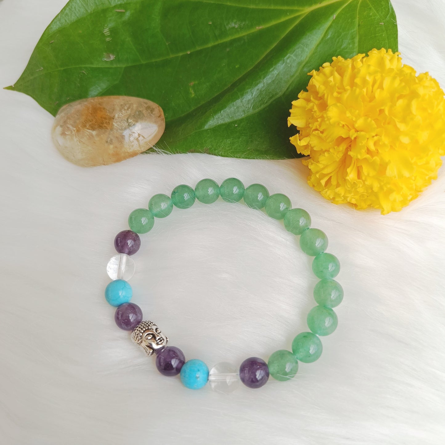 Success & Harmony Bracelet (Green Aventurine, Amethyst & Turquoise Mixel)