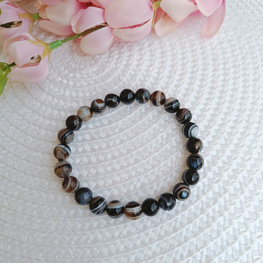 Black Banded Agate Bracelet
