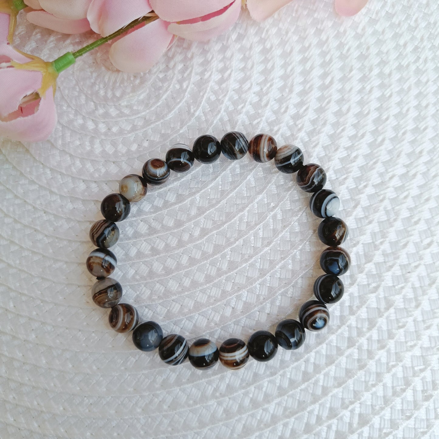Black Banded Agate Bracelet