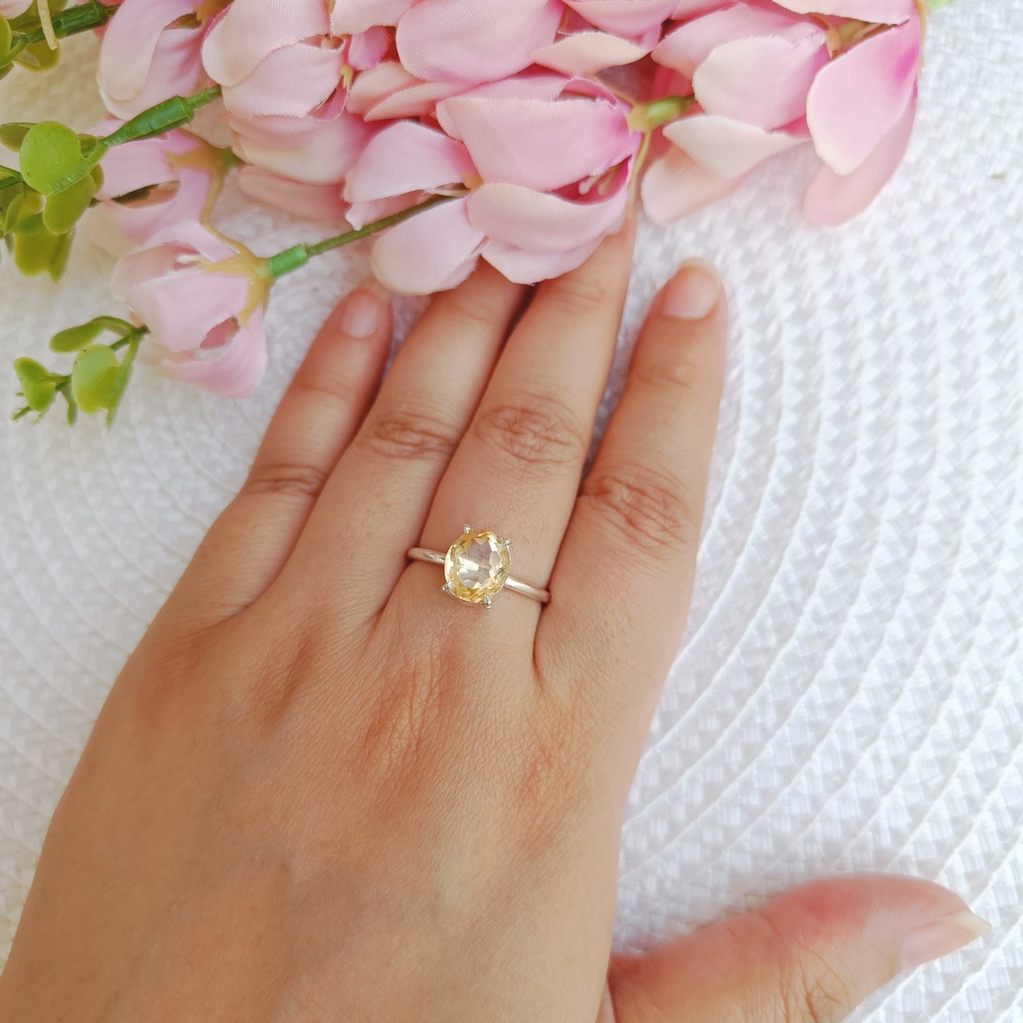 Adjustable Citrine Ring