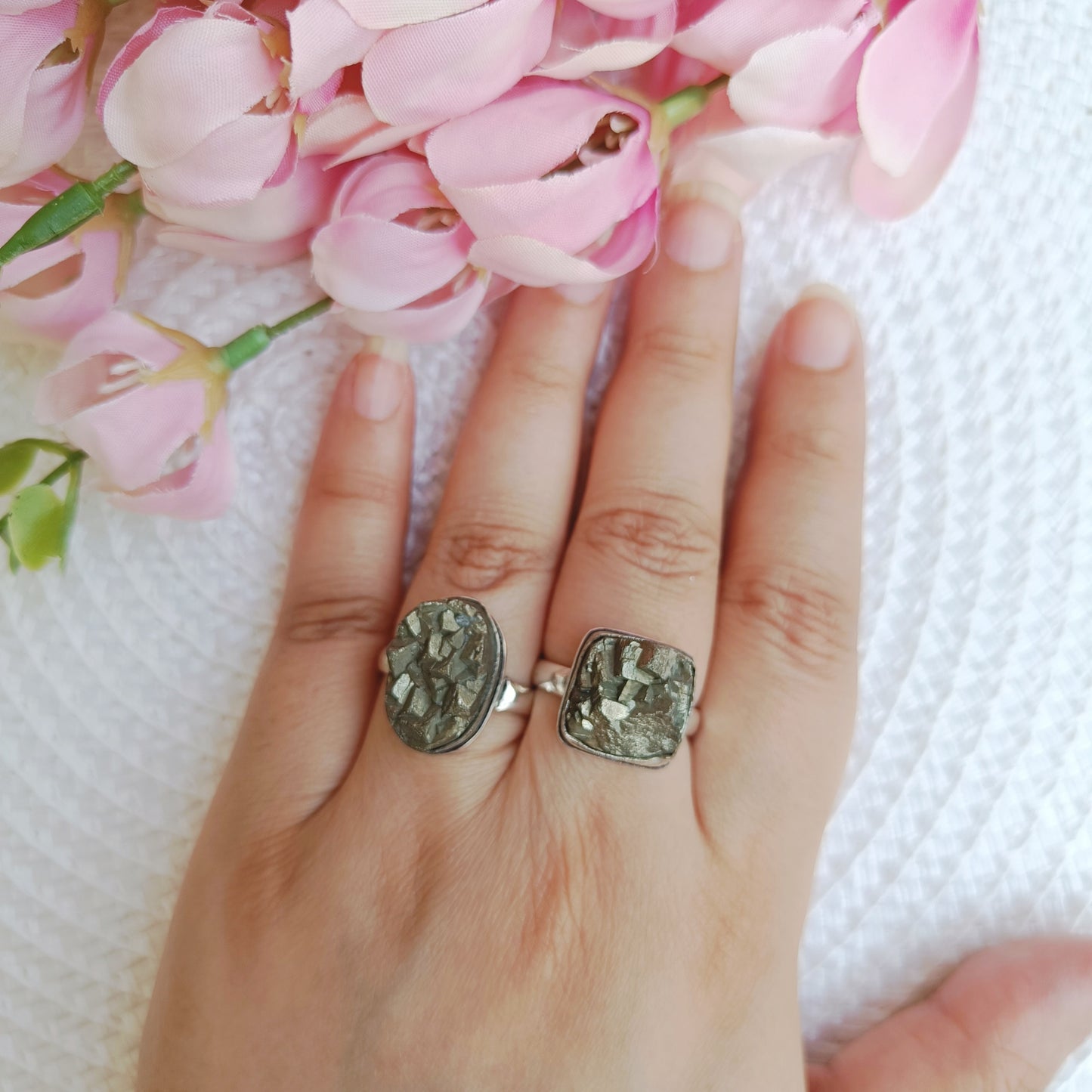 Adjustable Raw Pyrite Ring – Power, Protection & Prosperity