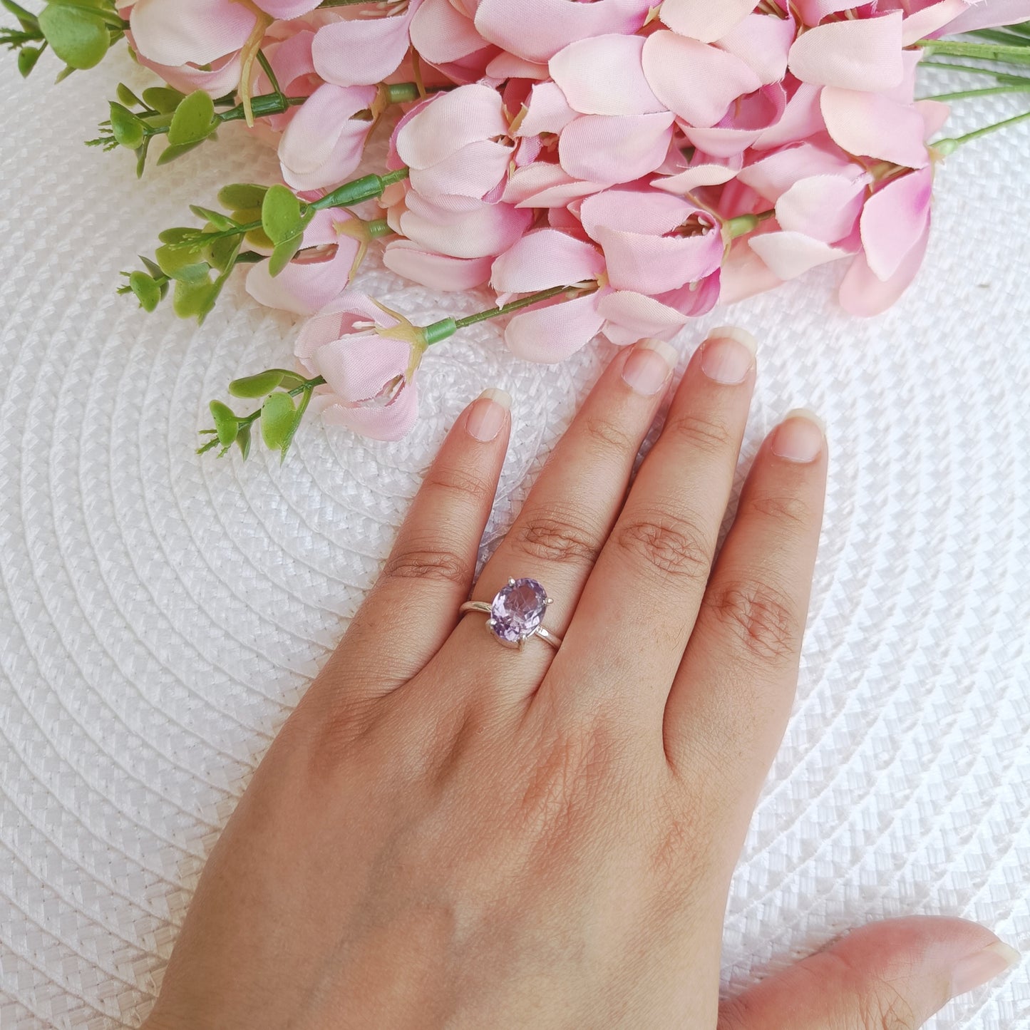 Adjustable Amethyst Ring