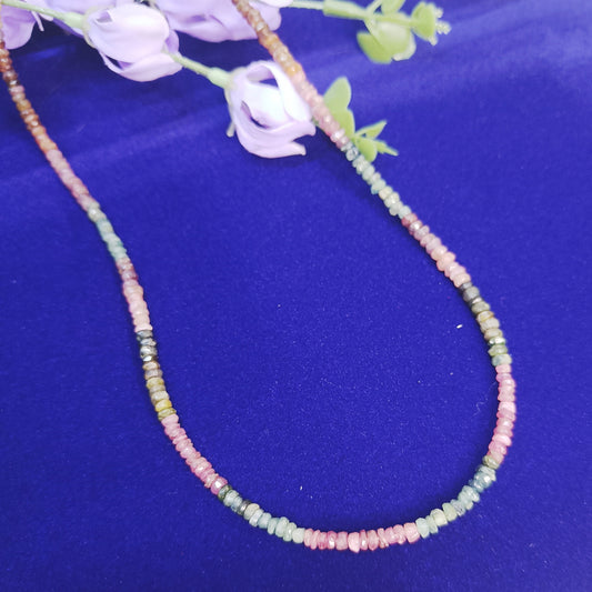 Multi Tourmaline Necklace | Natural Faceted Beads | Protection, Balance, Positivity