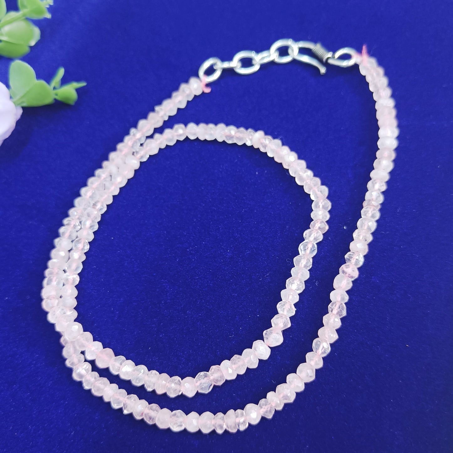 Rose Quartz Necklace | Natural Faceted Beads | Love, Beauty, Calm, Healing