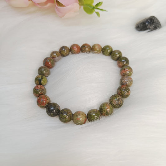 Unakite Jasper Bracelet | New Beginnings, Fertility, Self Love