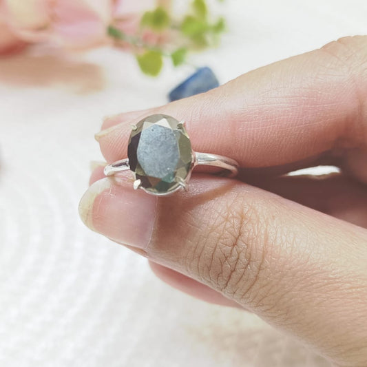 Pyrite Ring - Polished Natural Stone