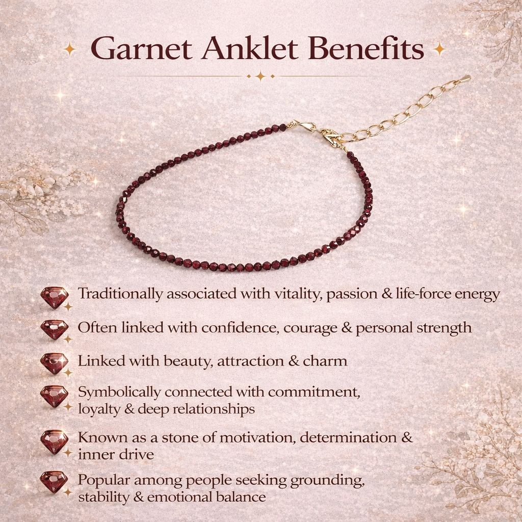Benefits of garnet anklet for women