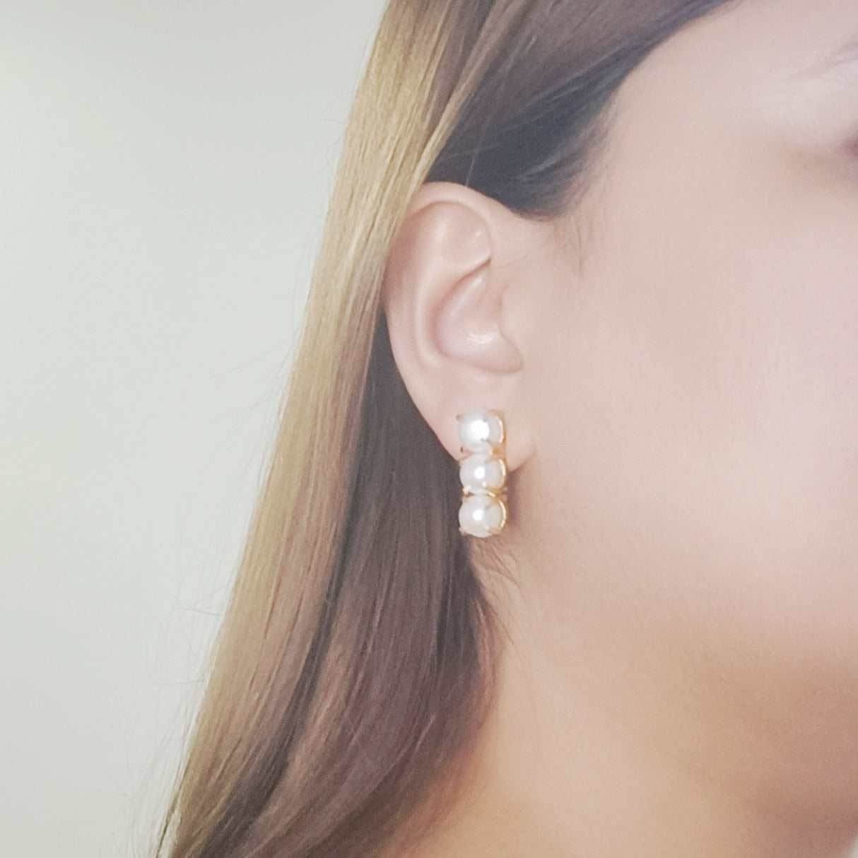 Gold-plated freshwater pearl studs for women — elegant minimal design