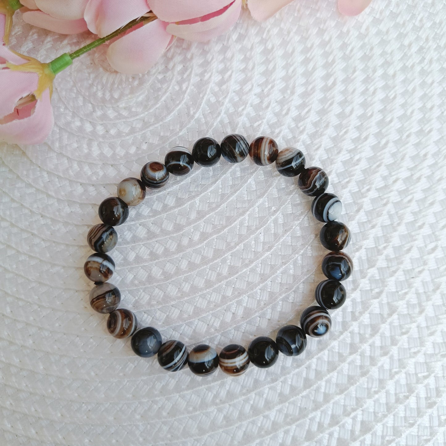 Black Banded Agate Bracelet