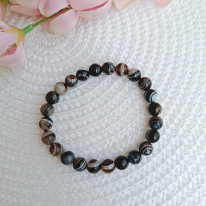 Black Banded Agate Bracelet