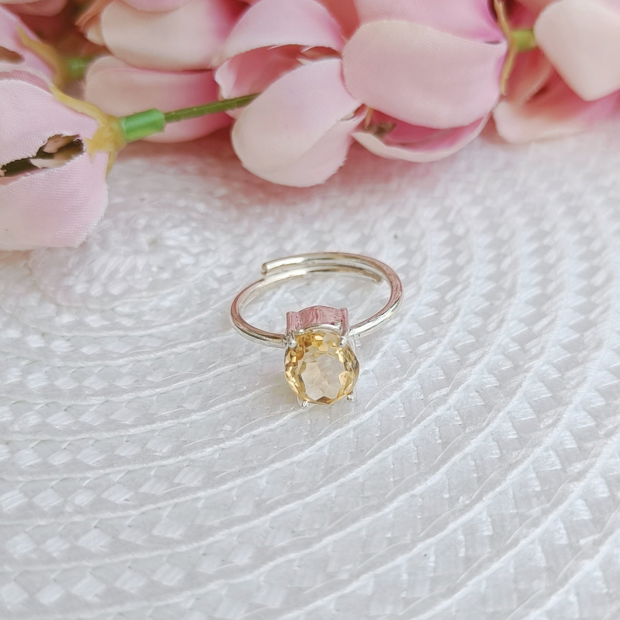 Adjustable Citrine Ring