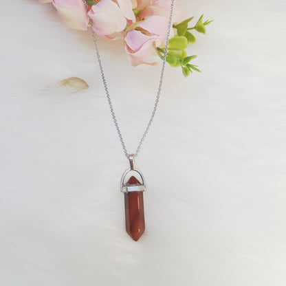 Carnelian Pencil Pendant – with Complimentary  Chain
