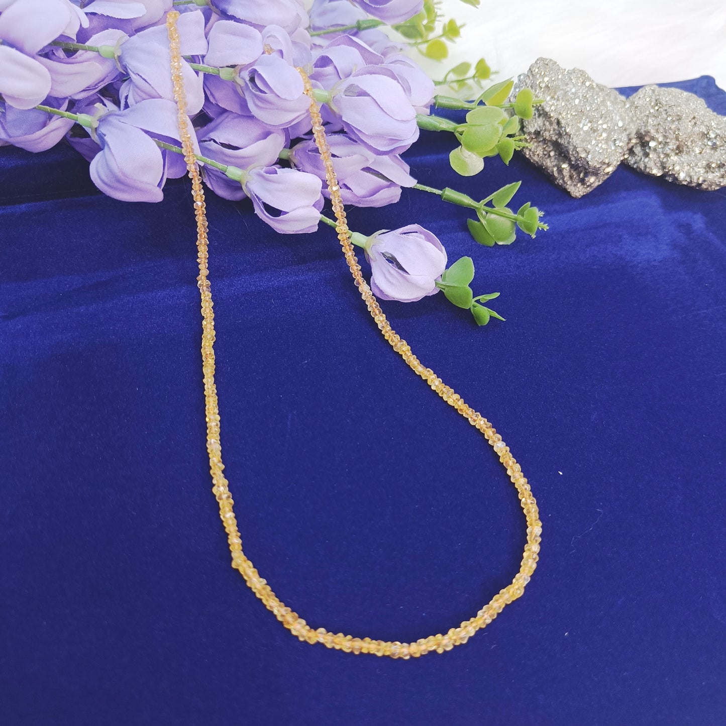 Citrine Necklace | Natural Faceted Beads | Abundance, Confidence, Joy