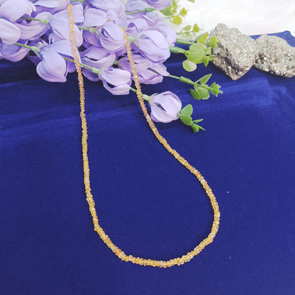 Citrine Necklace | Natural Faceted Beads | Abundance, Confidence, Joy