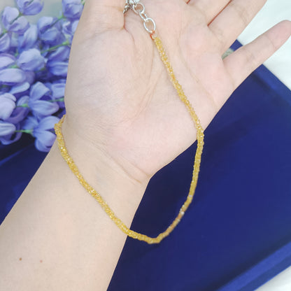 Citrine Necklace | Natural Faceted Beads | Abundance, Confidence, Joy