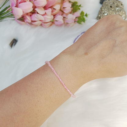 2mm Faceted Crystal Bracelet | Amethyst, Rose Quartz, Lapis Lazuli, Multi Tourmaline, Pyrite, Green Aventurine