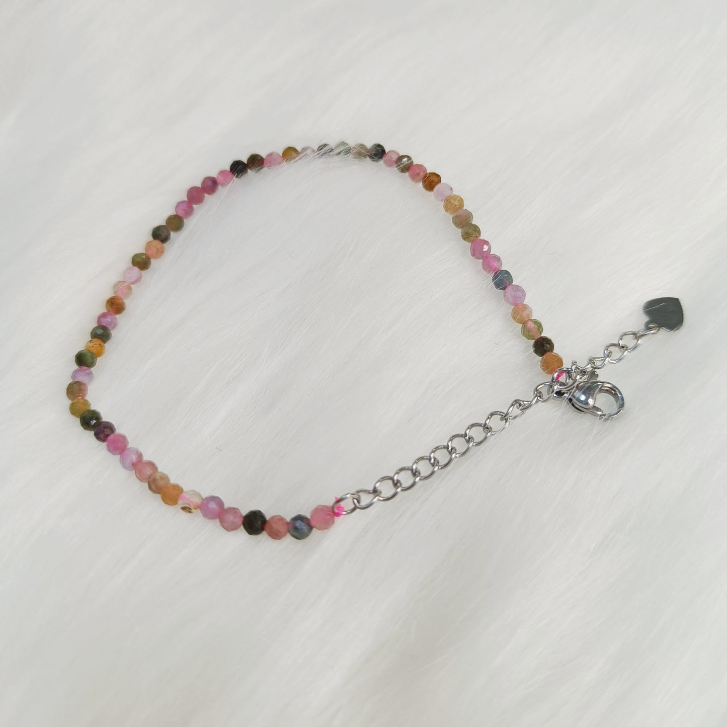 2mm Faceted Crystal Bracelet | Amethyst, Rose Quartz, Lapis Lazuli, Multi Tourmaline, Pyrite, Green Aventurine