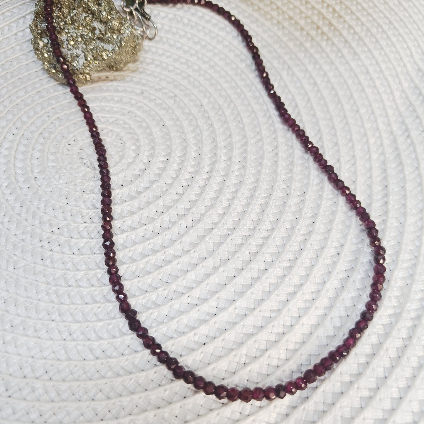 Garnet Necklace | Natural Faceted Beads | Passion, Vitality, Charm