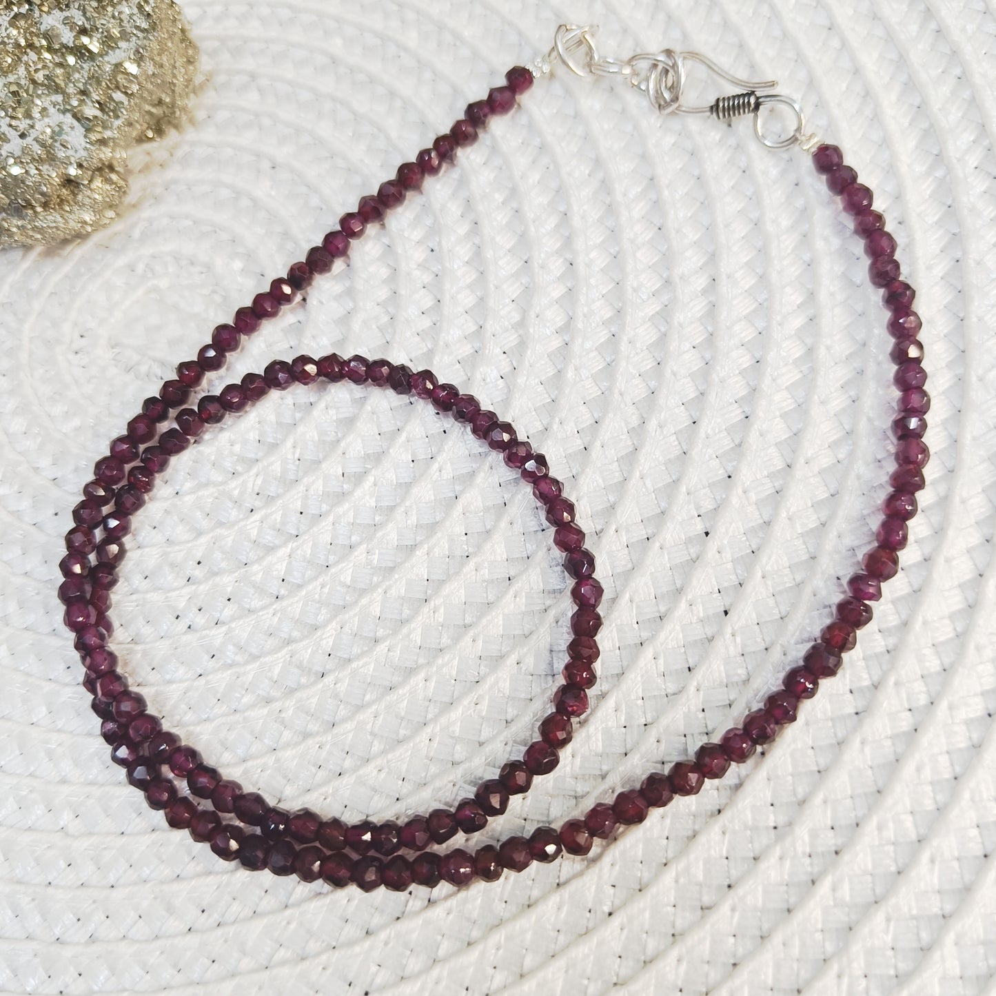 Garnet Necklace | Natural Faceted Beads | Passion, Vitality, Charm