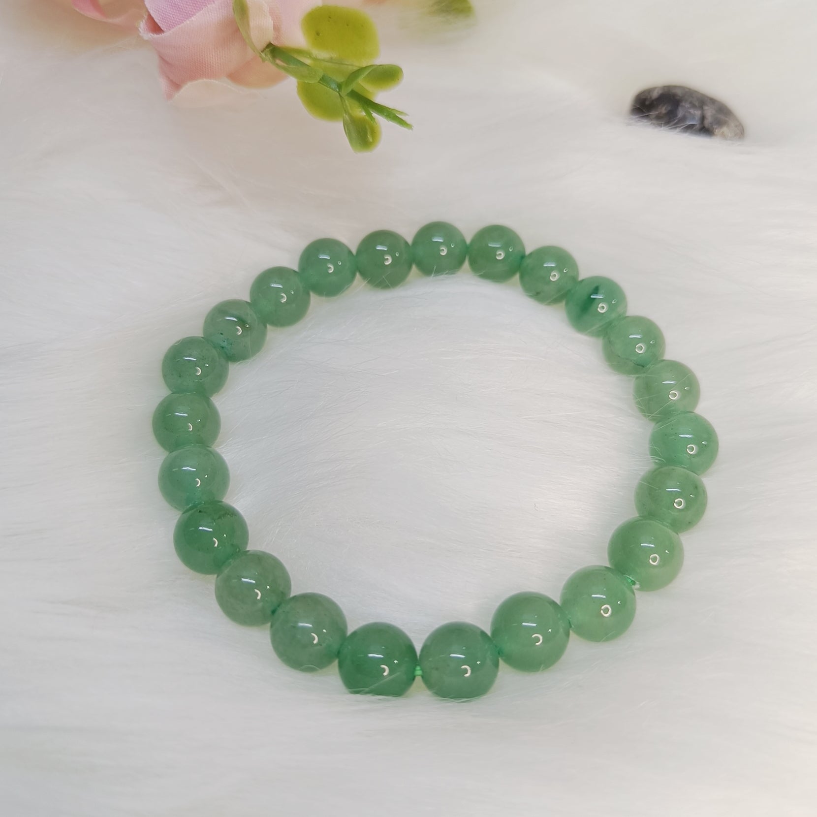 Green Aventurine 8mm Bracelet -  beaded green natural stone bracelet