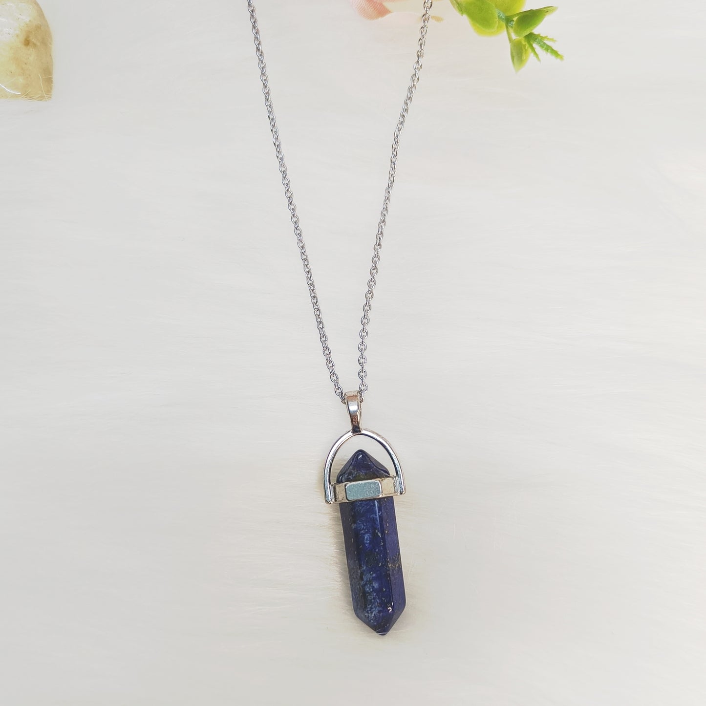 Lapis Lazuli Pencil Pendant – with Complimentary Chain