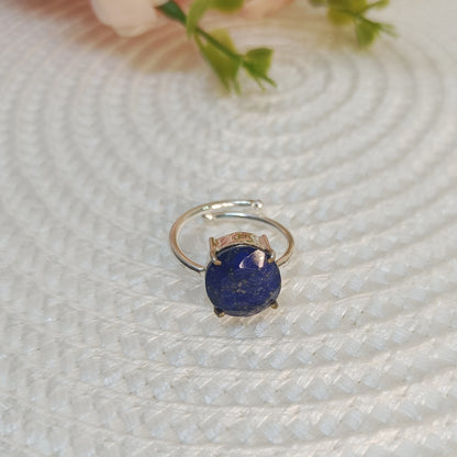 Lapis Lazuli Adjustable Ring – Expression, throat Chakra, Success