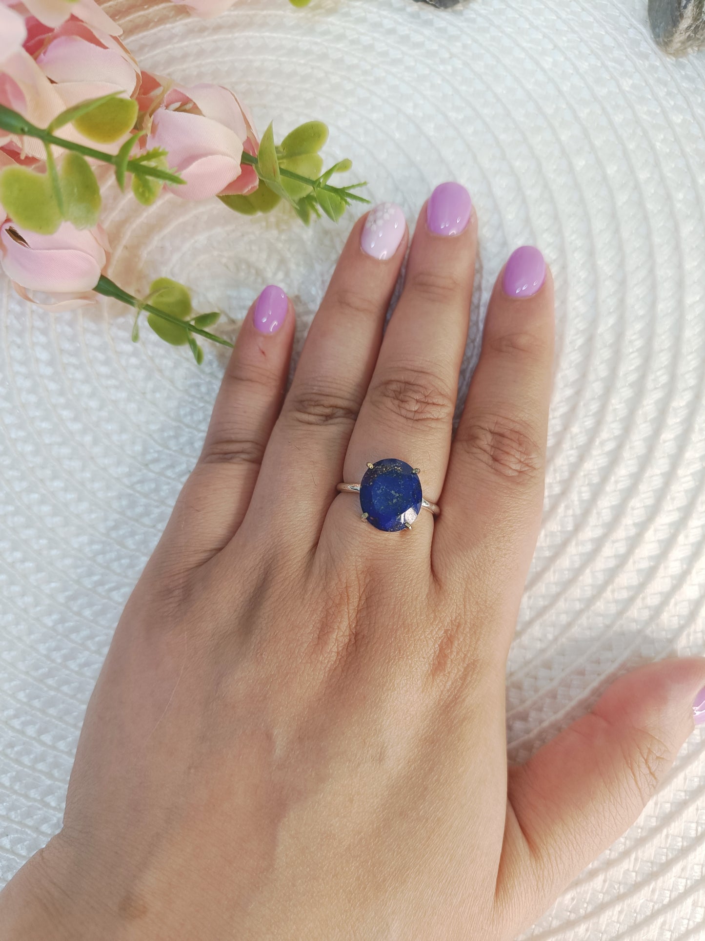 Lapis Lazuli Adjustable Ring – Expression, throat Chakra, Success