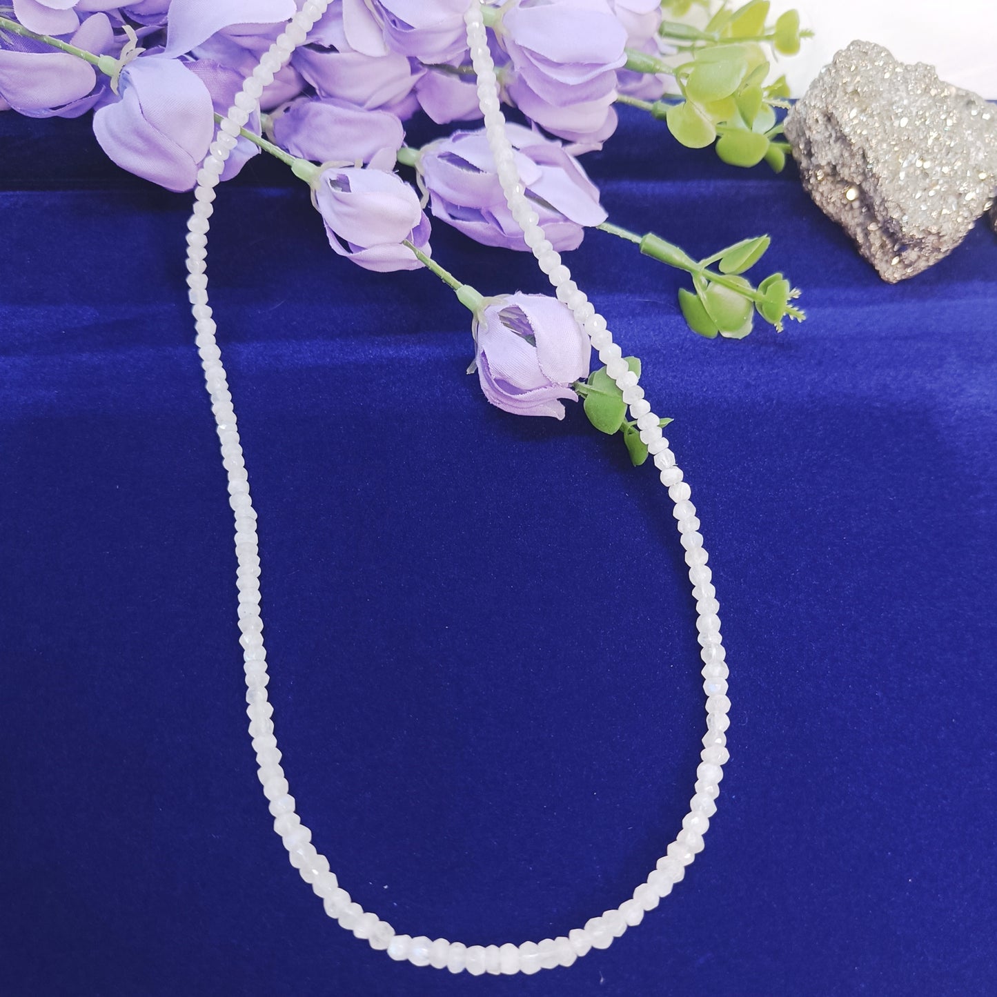 Moonstone Necklace | Faceted Natural Beads | Calm, Intuition, Emotional Balance