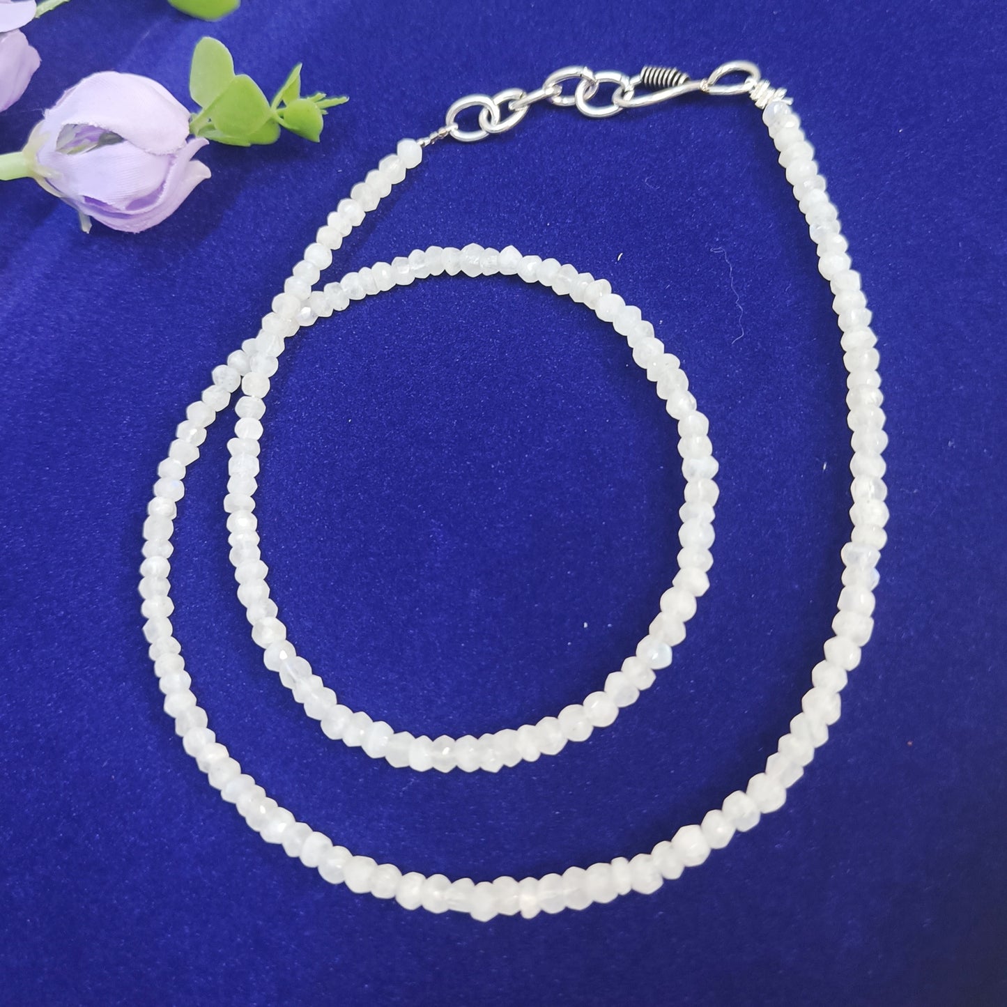 Moonstone Necklace | Faceted Natural Beads | Calm, Intuition, Emotional Balance