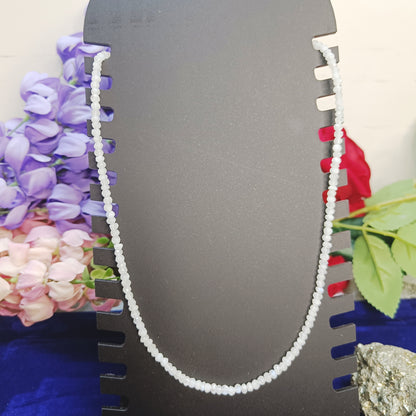 Moonstone Necklace | Faceted Natural Beads | Calm, Intuition, Emotional Balance