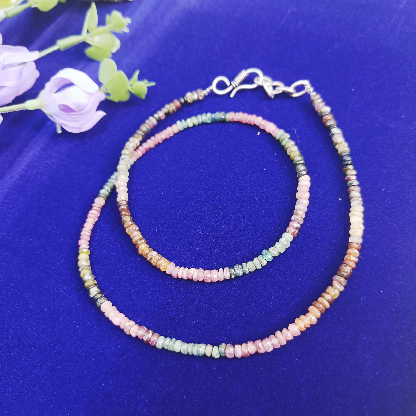Multi Tourmaline Necklace | Natural Faceted Beads | Protection, Balance, Positivity