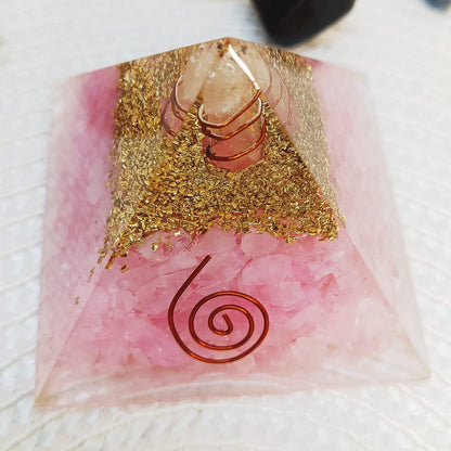 Rose Quartz Oregone Pyramid | Rose Quartz Pyramid