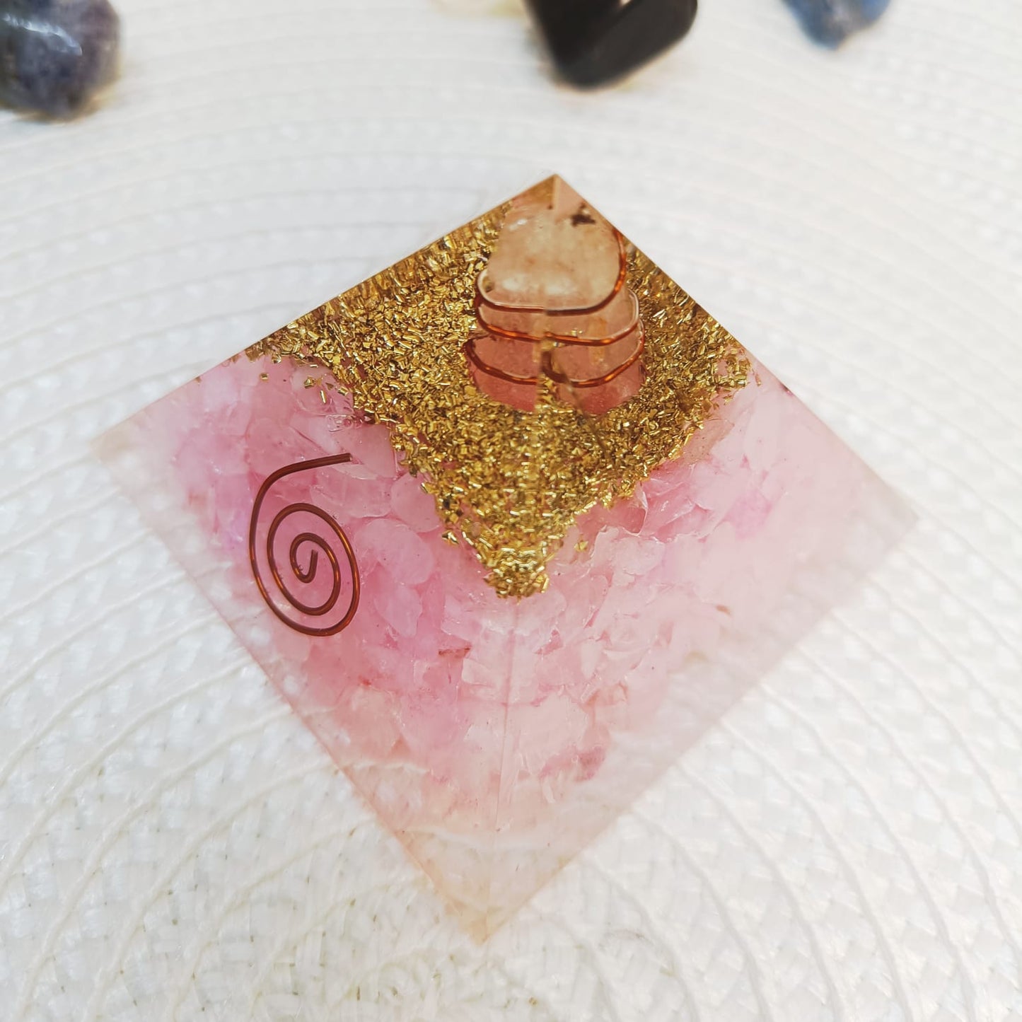 Rose Quartz Oregone Pyramid | Rose Quartz Pyramid