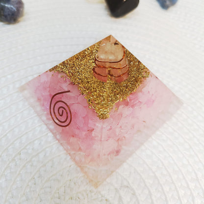 Rose Quartz Oregone Pyramid | Rose Quartz Pyramid