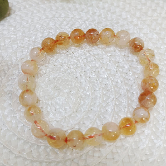 Natural undyed and untreated citrine bracelet