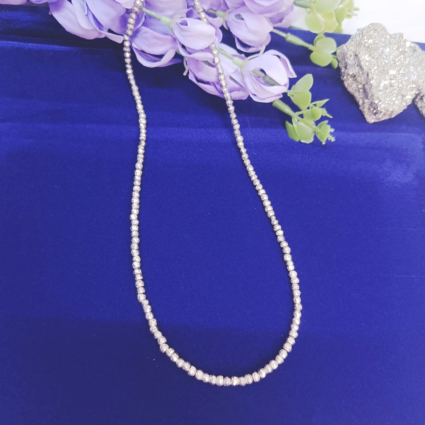 Pyrite Necklace | Faceted Natural Beads | Wealth, Money Magnet, Confidence