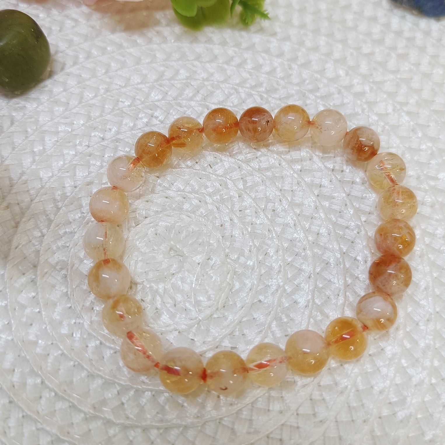 Untreated real citrine bracelet for abundance and wealth