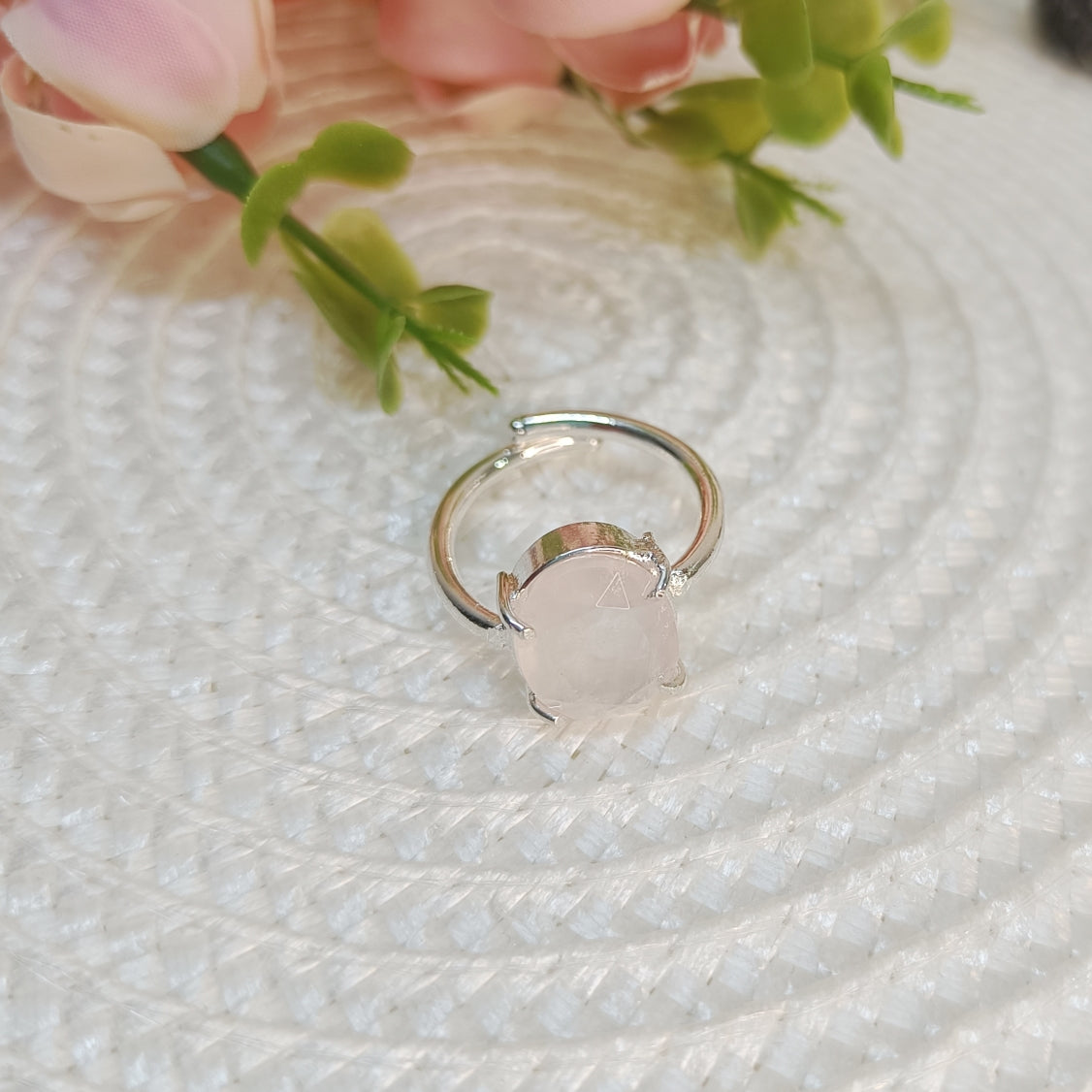 Rose Quartz Adjustable Ring | Calm, Love, Beauty