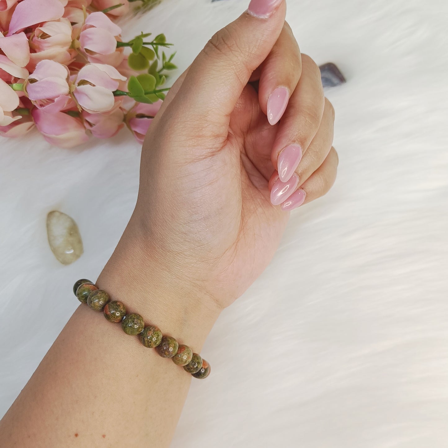 Unakite Jasper Bracelet | New Beginnings, Fertility, Self Love