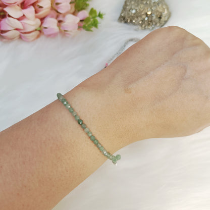 2mm Faceted Crystal Bracelet | Amethyst, Rose Quartz, Lapis Lazuli, Multi Tourmaline, Pyrite, Green Aventurine