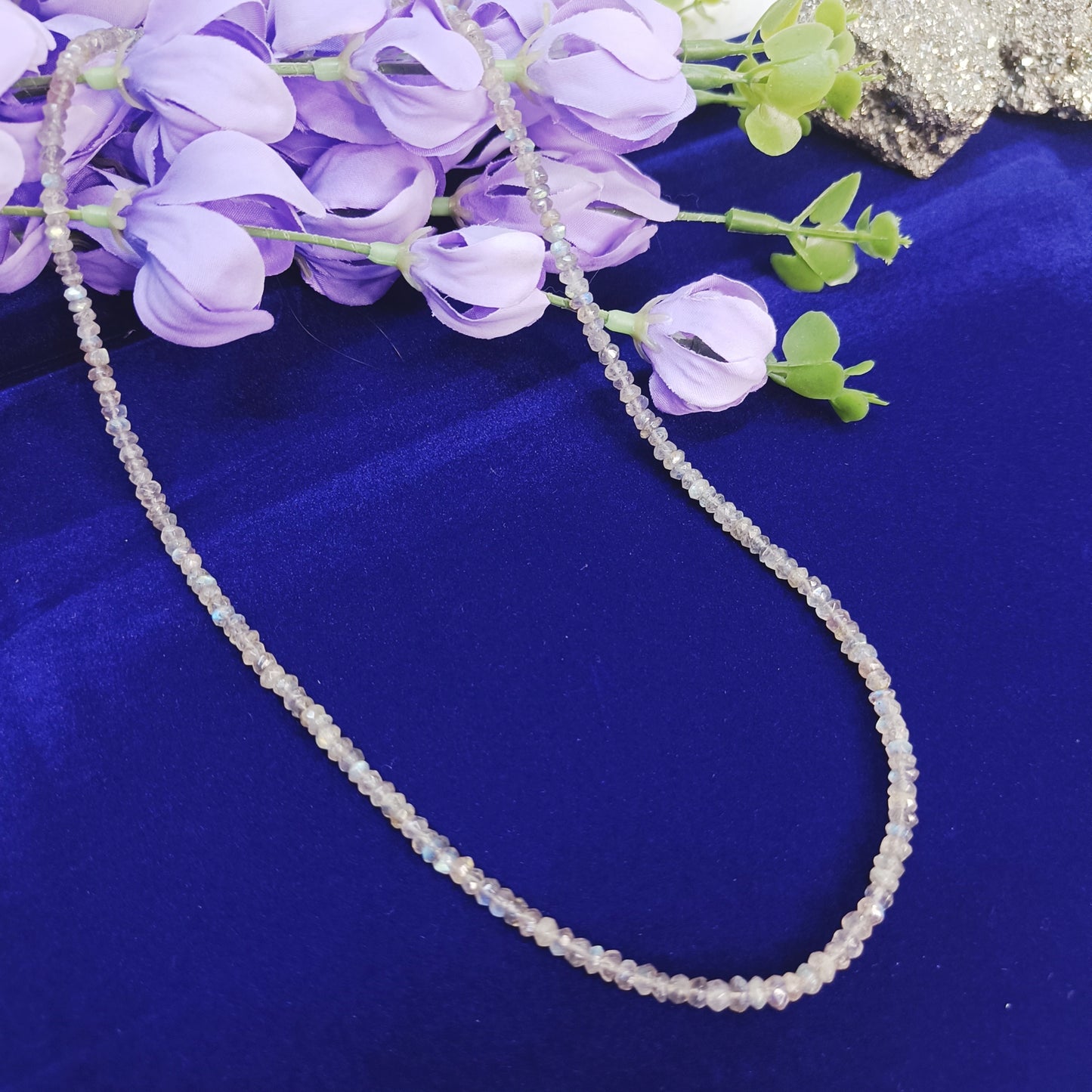 Labradorite Necklace | Natural Faceted Beads | Protection, Transformation, Intuition