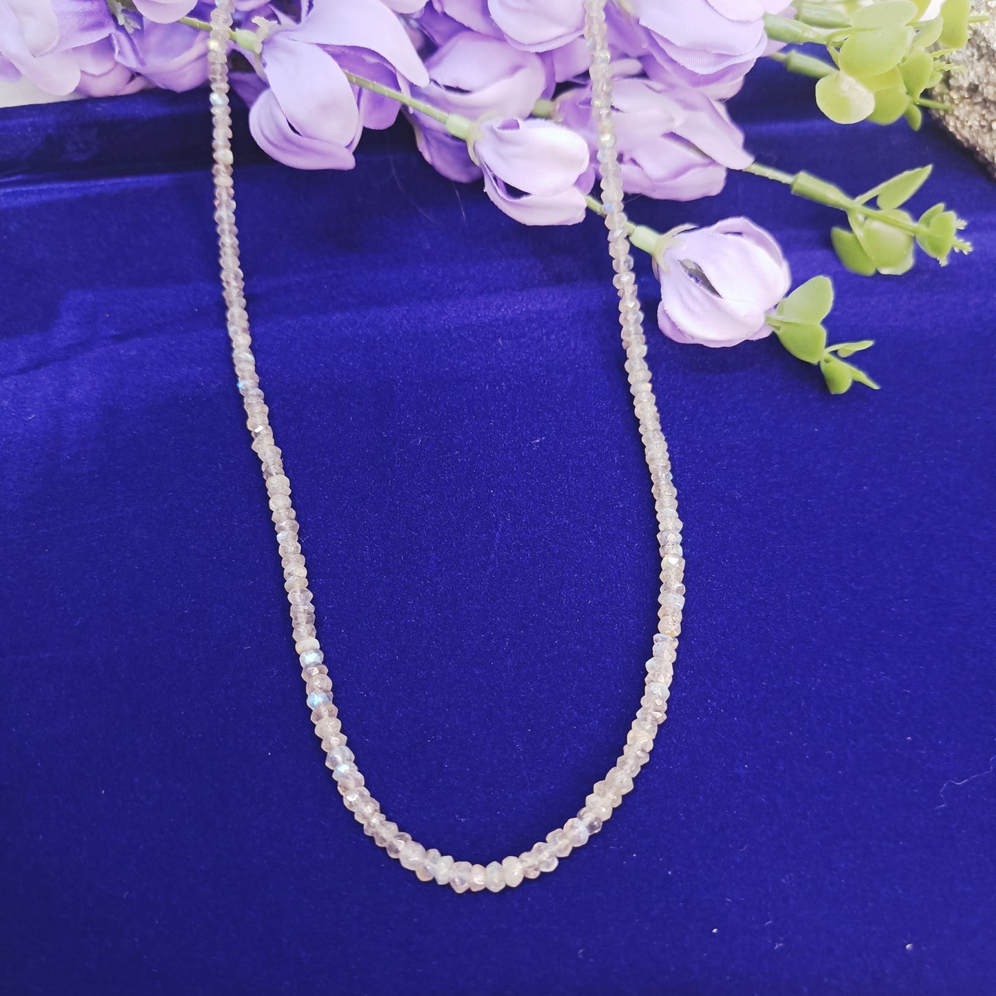 Labradorite Necklace | Natural Faceted Beads | Protection, Transformation, Intuition