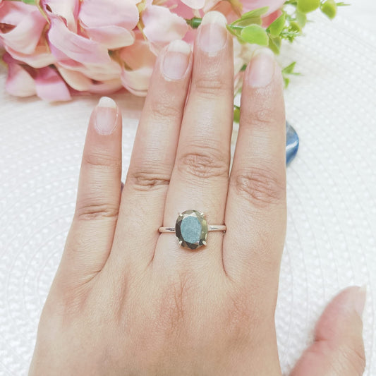 Pyrite Ring - Polished Natural Stone